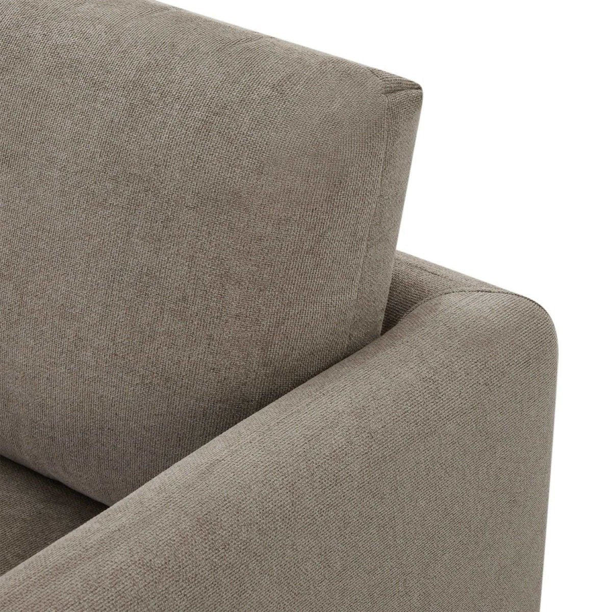 L-Form Ecksofa Rechts - Stoffbezug Beige