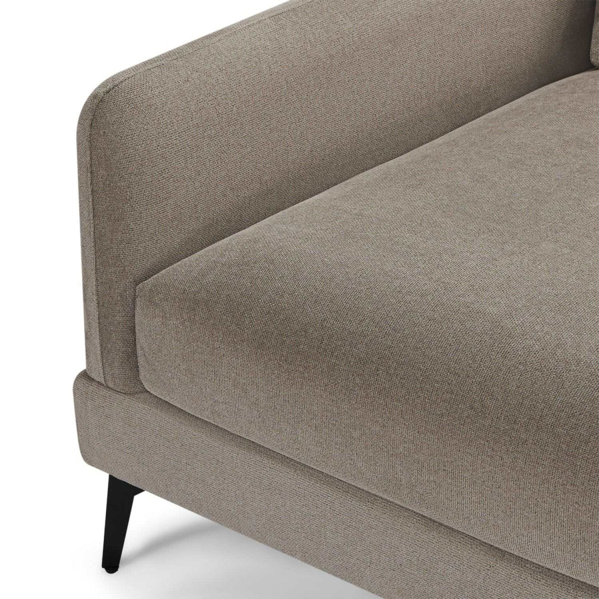 L-Form Ecksofa Rechts - Stoffbezug Beige