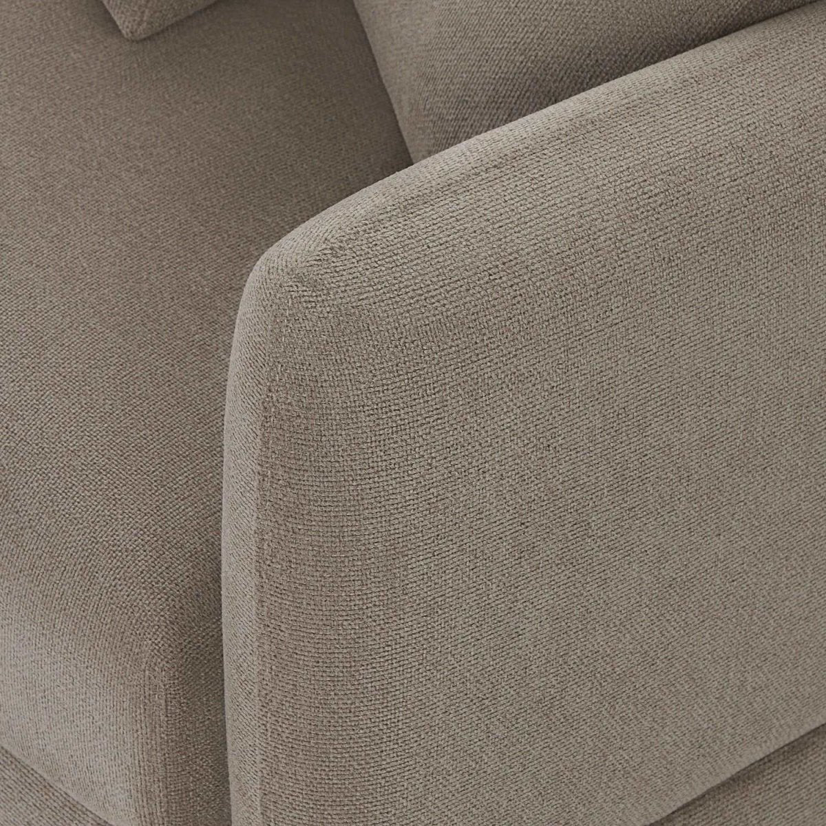 L-Form Ecksofa Rechts - Stoffbezug Beige