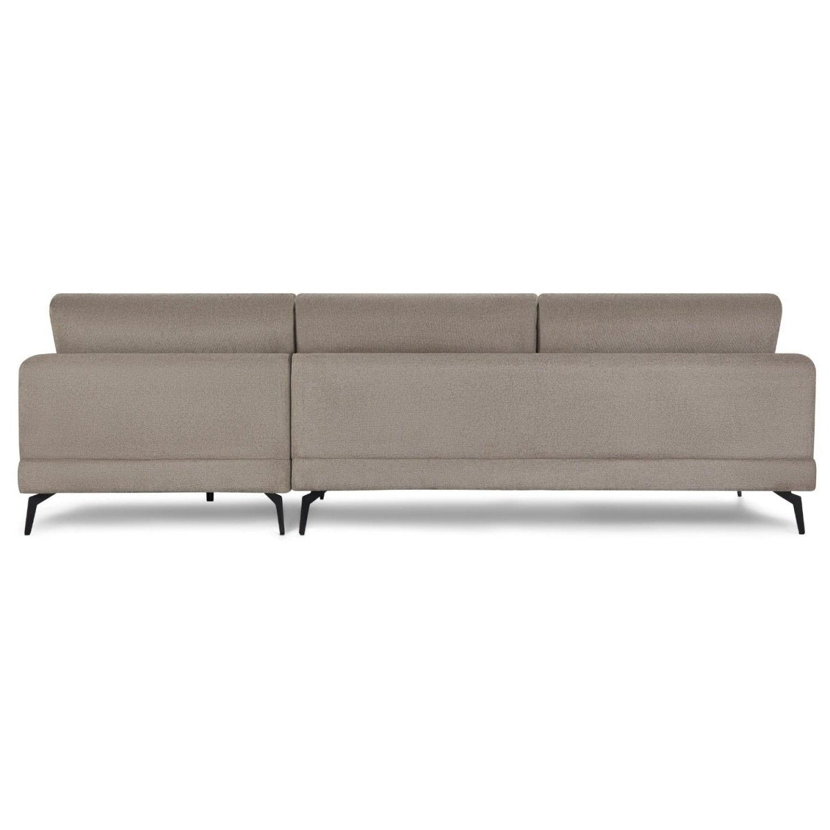 L-Form Ecksofa Rechts - Stoffbezug Beige