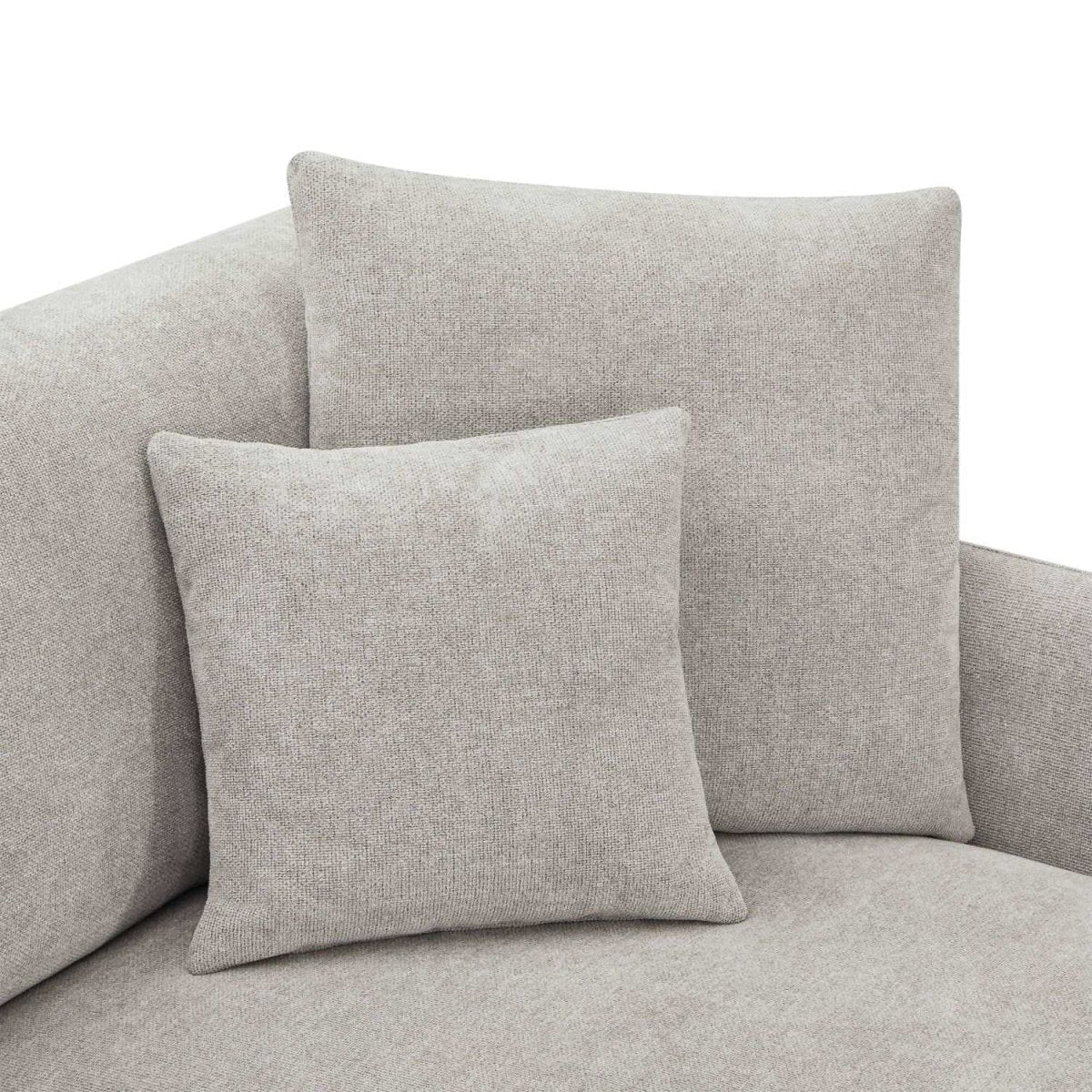 L-Form Ecksofa Rechts - Stoffbezug Grau