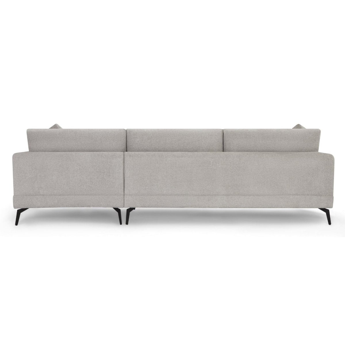 L-Form Ecksofa Rechts - Stoffbezug Grau