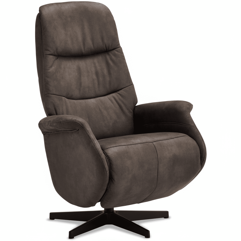 Manueller Relaxsessel - Stoffbezug Taupe Grau