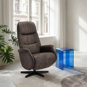 Manueller Relaxsessel - Stoffbezug Taupe Grau
