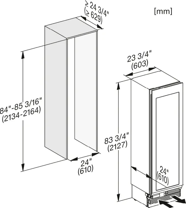 Miele KWT 2672 ViS - MasterCool Weintemperierschrank, Vollintegriert, Nische 61 x 214 cm