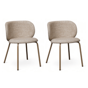 2er Set Esszimmerstühle - Beige