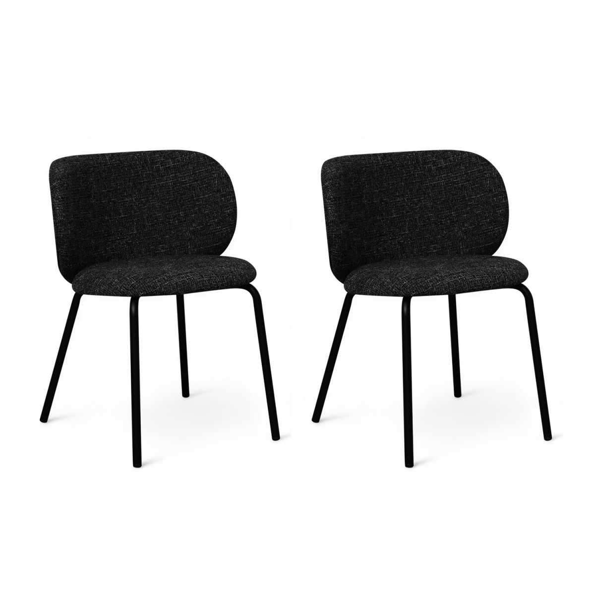 2er Set Esszimmerstühle - Schwarz