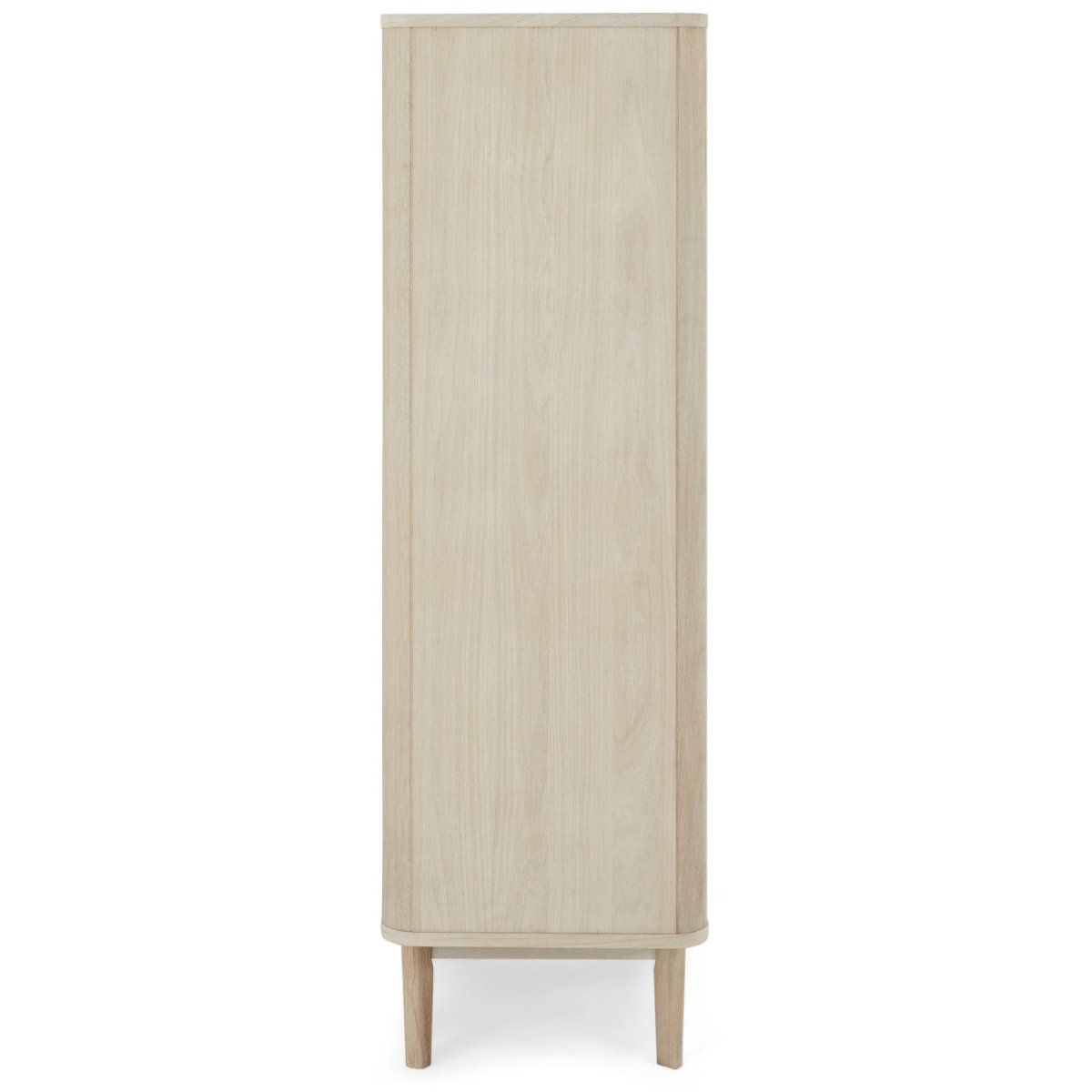 Highboard mit LED-Beleuchtung - 123 cm breit - Eiche bianco