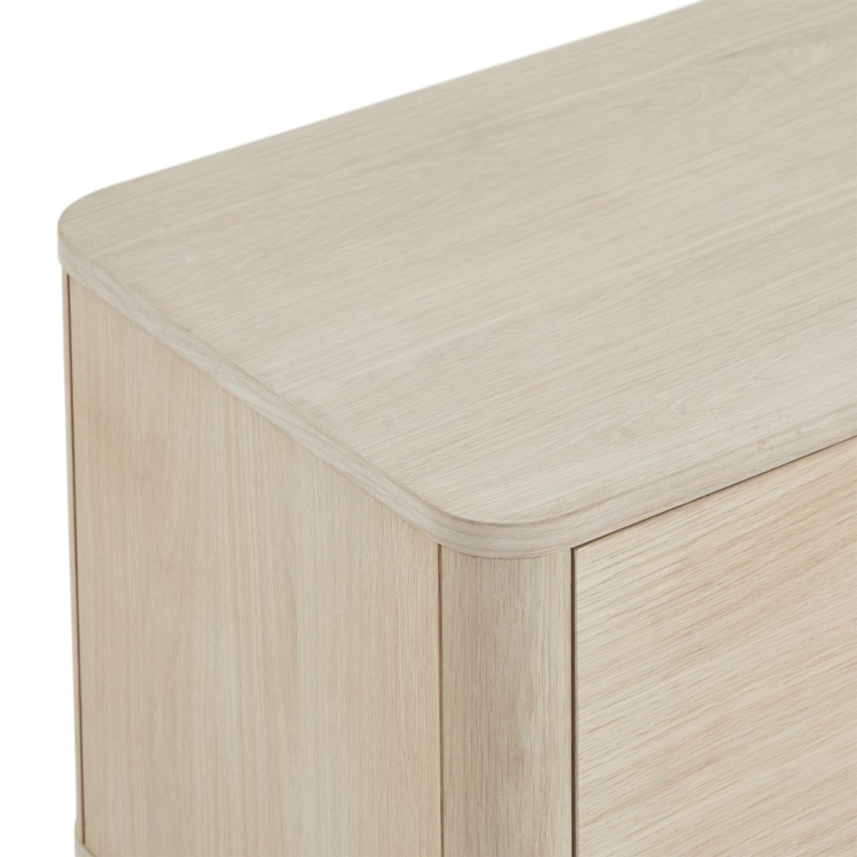 TV-Tisch mit 2 Türen - 180 cm breit - Eiche bianco