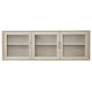 Wandschrank mit LED-Beleuchtung - 180 cm breit - Eiche bianco