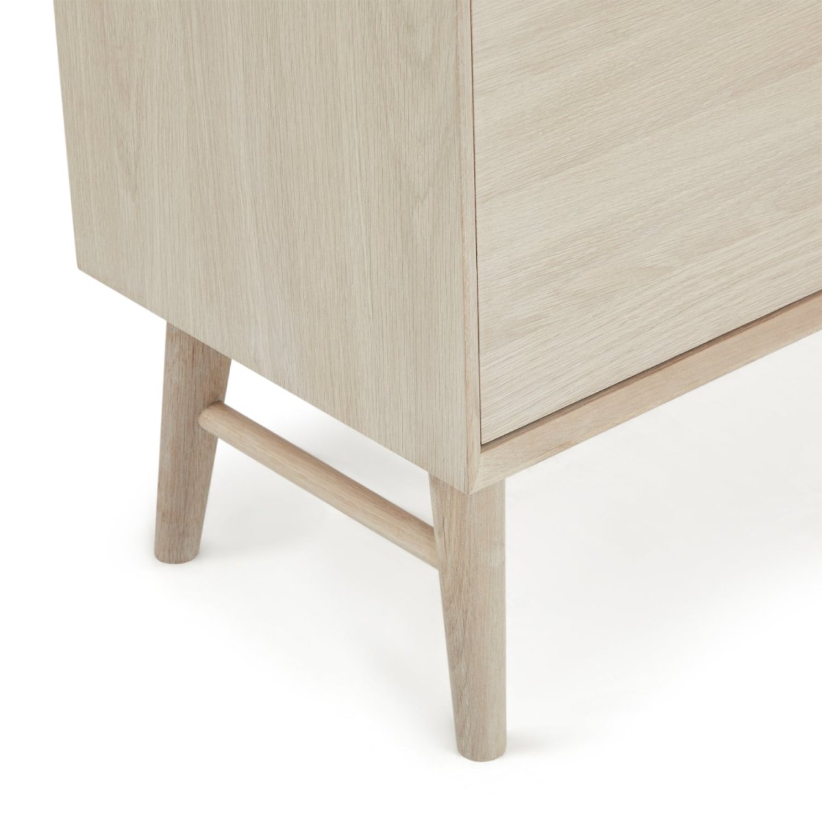 Highboard mit 2 Türen - 100 cm breit - Eiche bianco