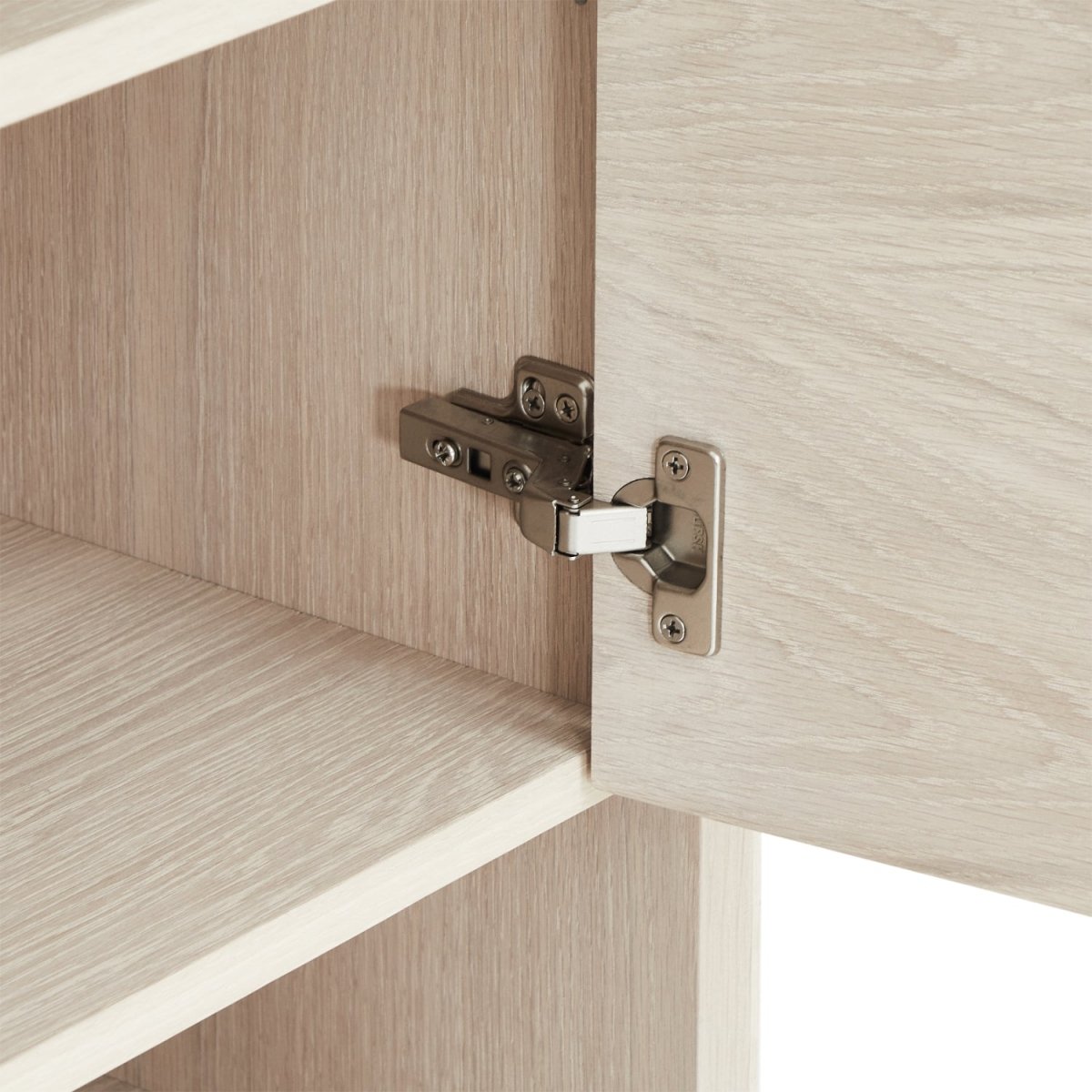 Highboard mit 2 Türen - 100 cm breit - Eiche bianco