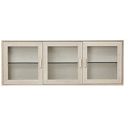 Wandschrank mit LED-Beleuchtung - 160 cm breit - Eiche bianco