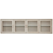 Wandschrank mit LED-Beleuchtung - 212 cm breit - Eiche bianco