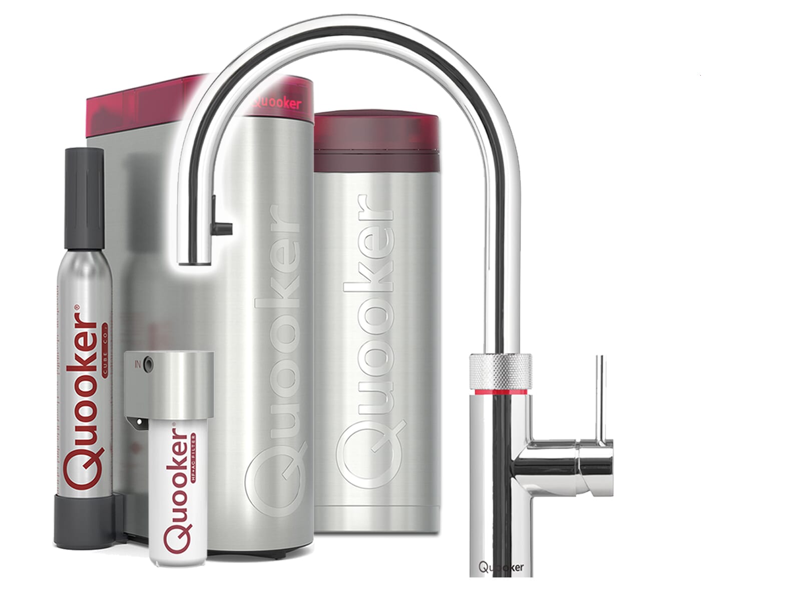 Quooker PRO3 & CUBE | Flex CHR (verchromt glänzend) inkl. Cube-Filter