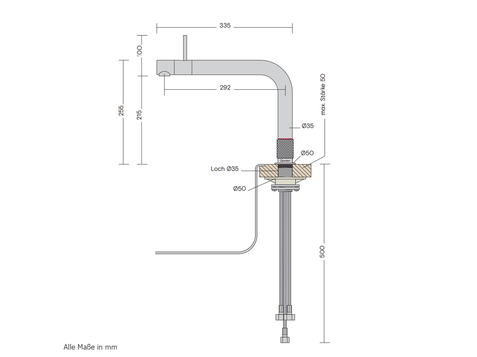 Quooker PRO3 & Cube | Front BLK (Schwarz) inkl. Cube-Filter