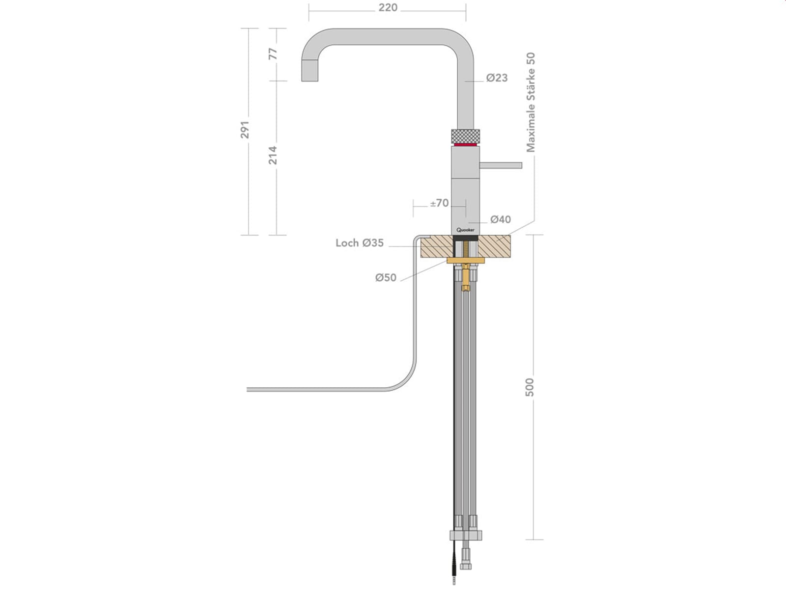 Quooker PRO3 B Fusion Square