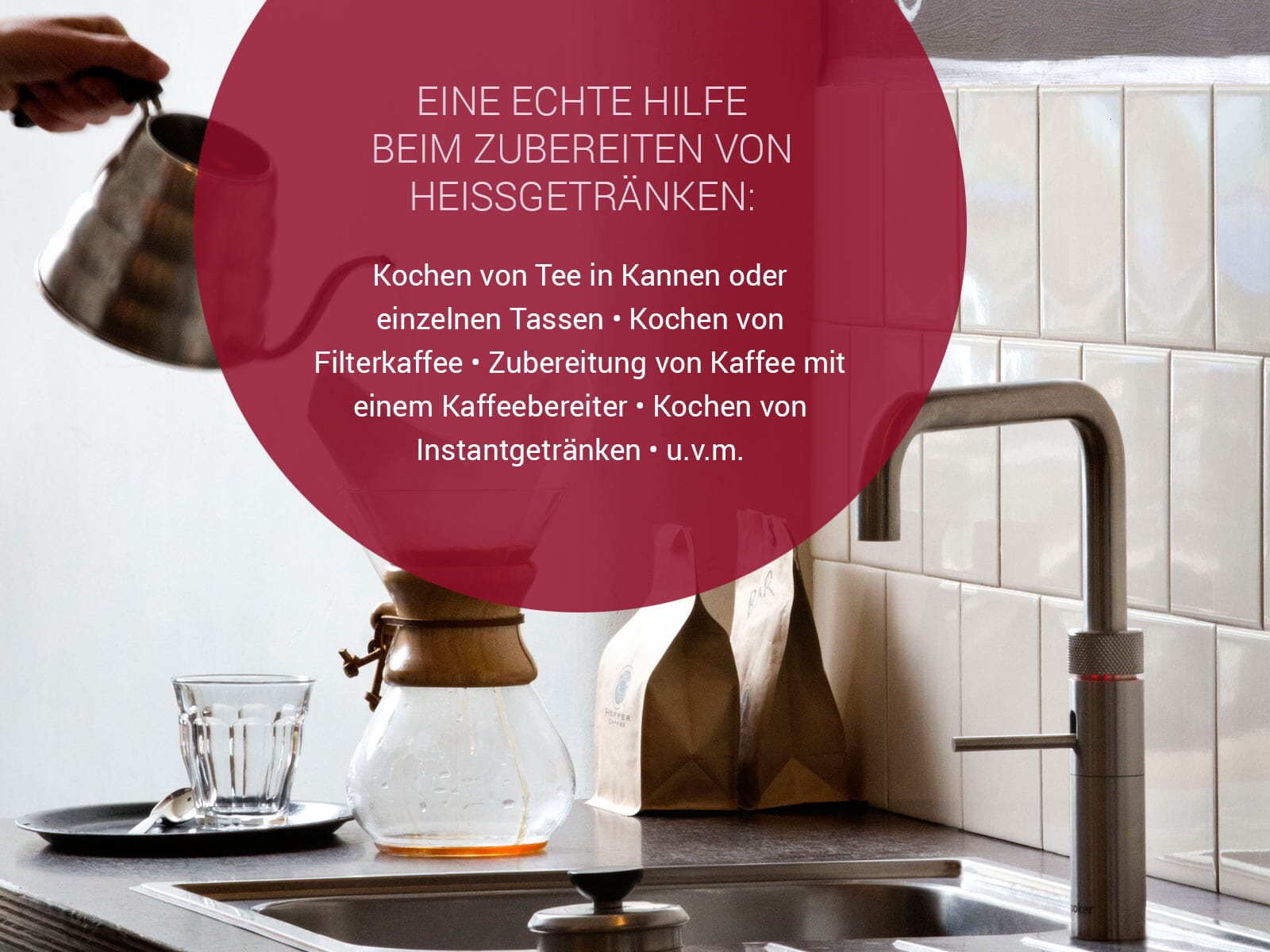 Quooker PRO3 & CUBE | Flex CHR (verchromt glänzend) inkl. Cube-Filter