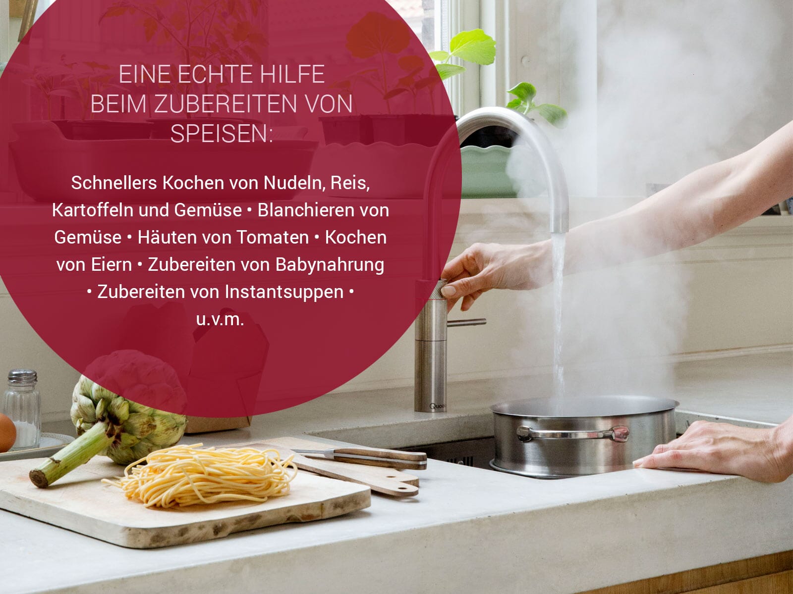 Quooker PRO3 & CUBE | Flex CHR (verchromt glänzend) inkl. Cube-Filter