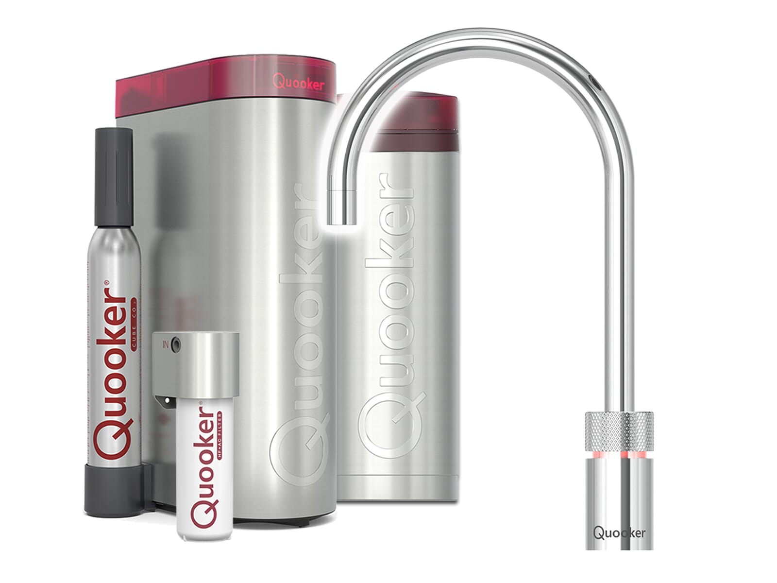 Quooker PRO3 & CUBE | Nordic Round CHR (verchromt glänzend) inkl. Cube-Filter