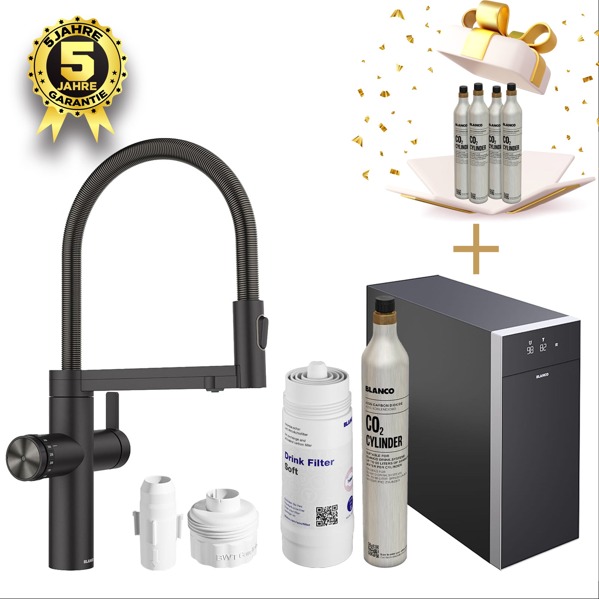 Blanco Set Trinkwasserarmatur Choice Icona + Kühl- und Karbonisierungseinheit Choice.All