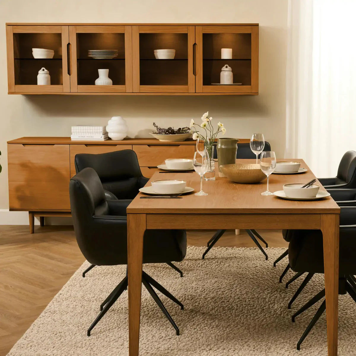 Sideboard mit 3 Türen - 213 cm breit - Wildeiche