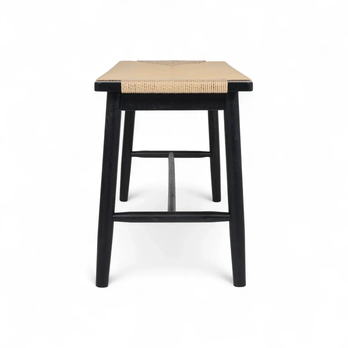 Sitzbank Prime mit Geflechtsitz - Schwarz/Beige