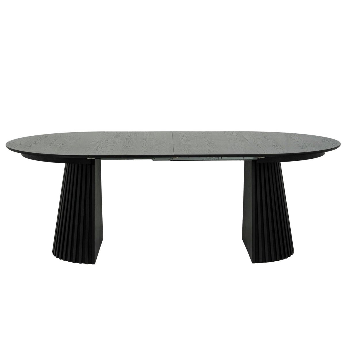 Runder Esstisch ø120 cm - Ausziehbar bis 220 cm - Eiche Schwarz