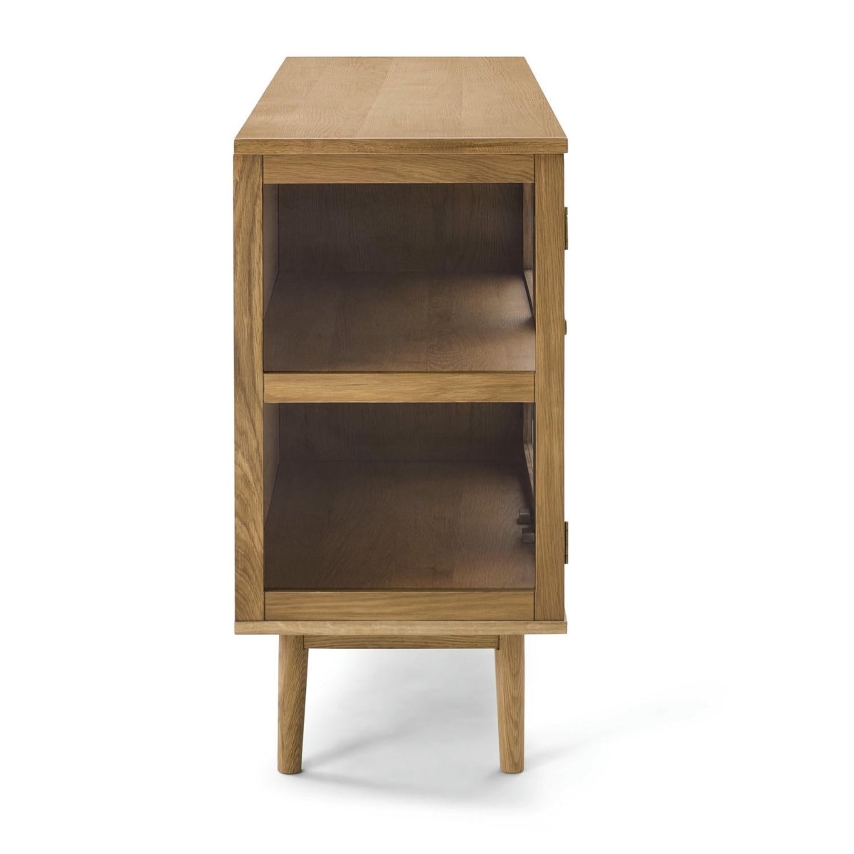 Sideboard mit 3 Glastüren - 137 cm breit - Wildeiche