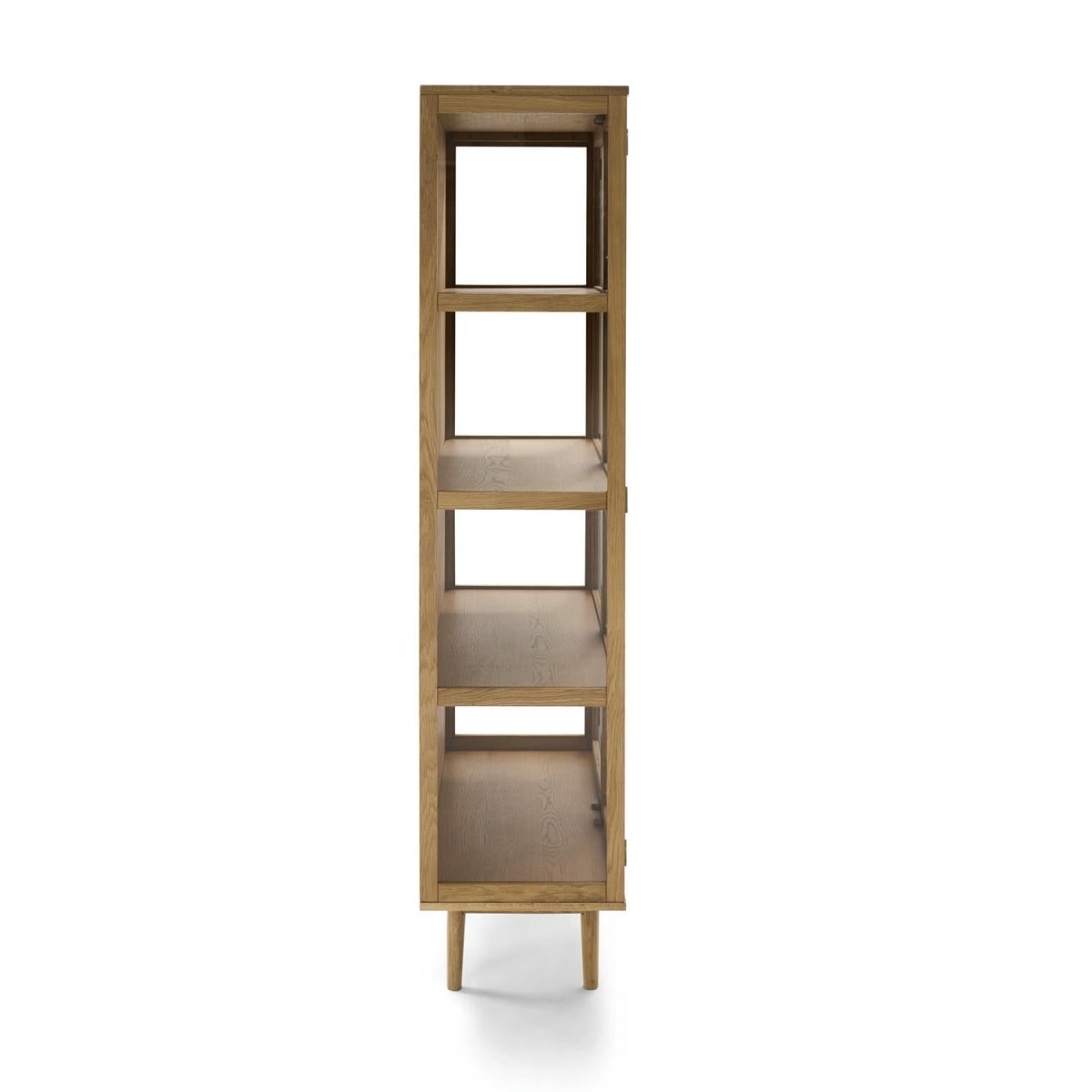 Vitrine mit Glastüren - 100 cm breit - Wildeiche