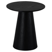 Couchtisch Rund ø45 cm - Eiche Schwarz