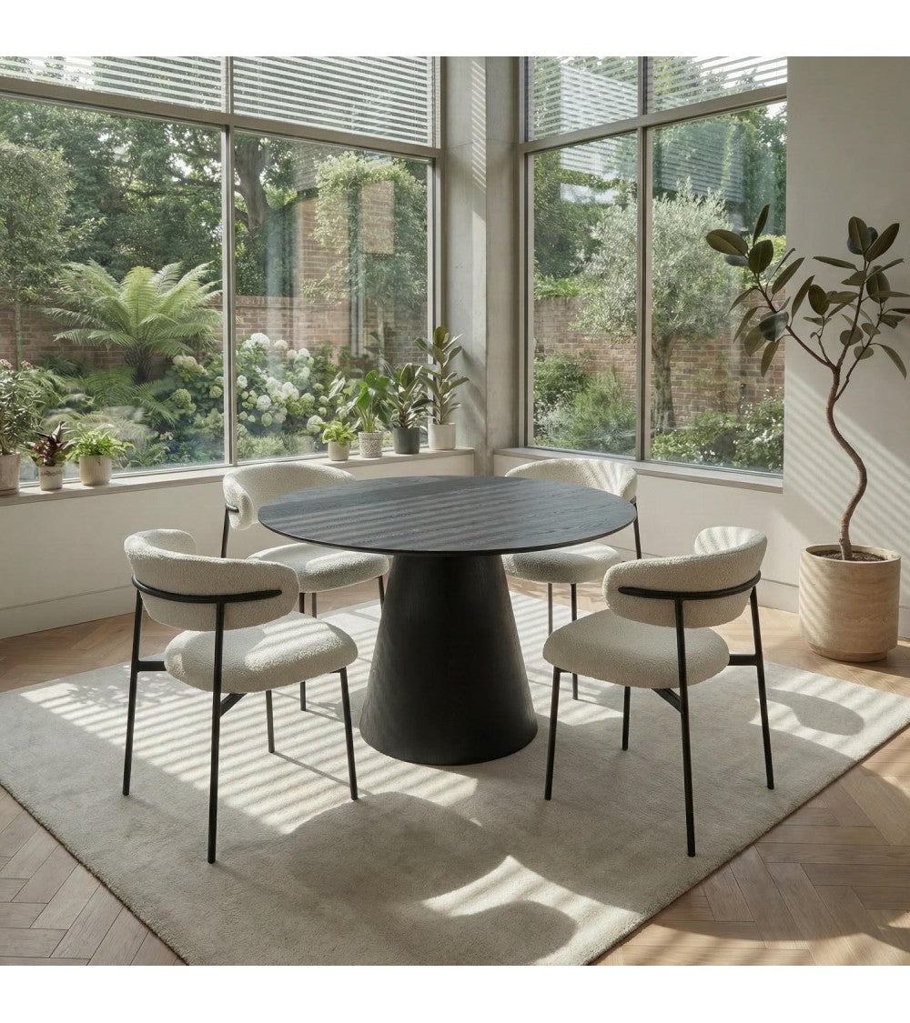 Furnhouse Tango Dining Table ø120 Black Oak