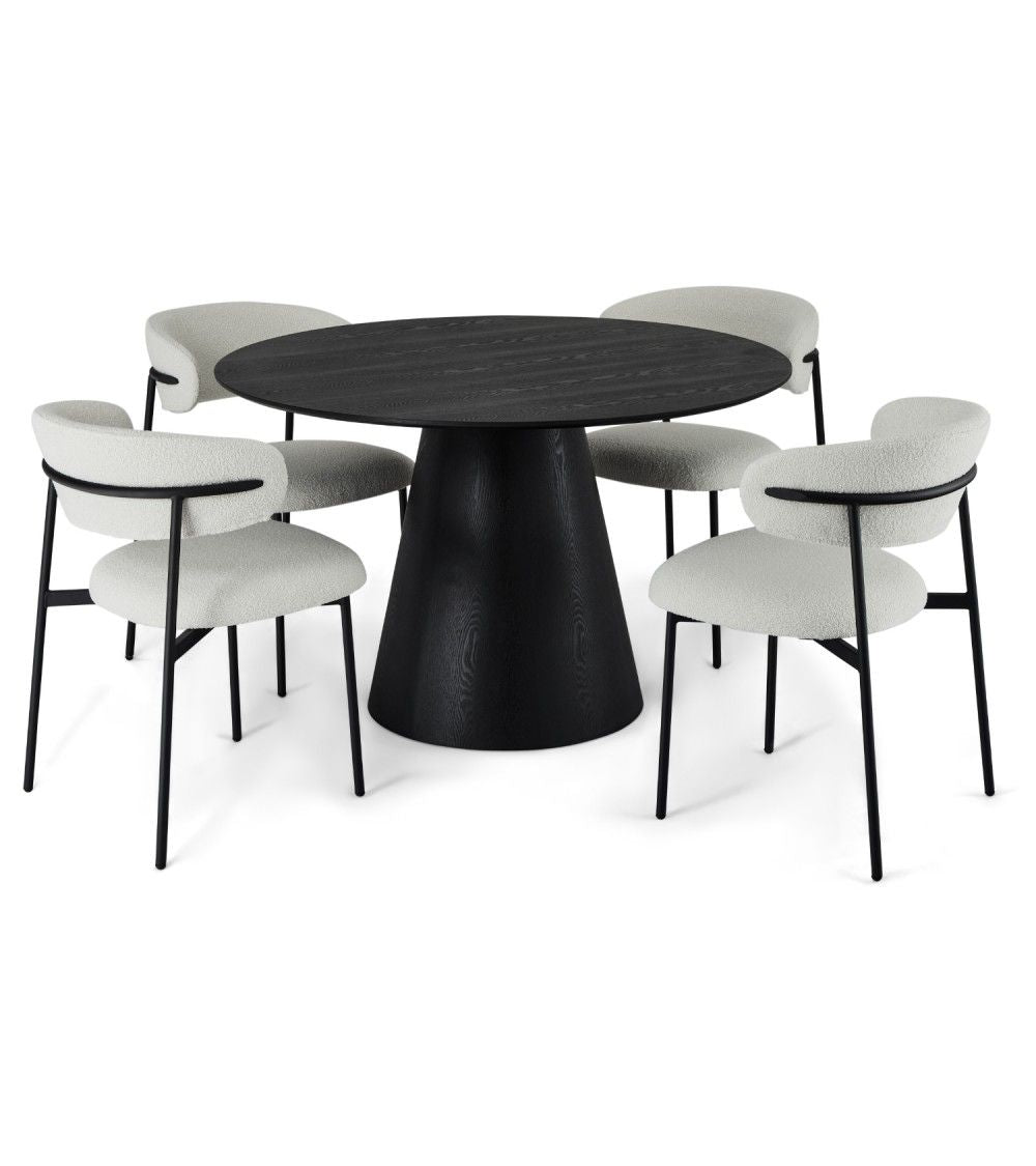 Furnhouse Tango Dining Table ø120 Black Oak