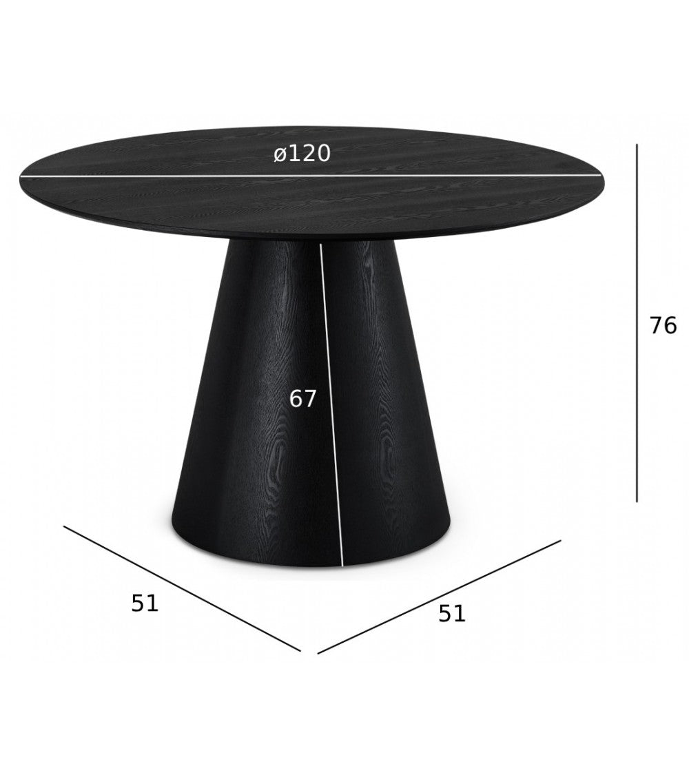 Furnhouse Tango Dining Table ø120 Black Oak