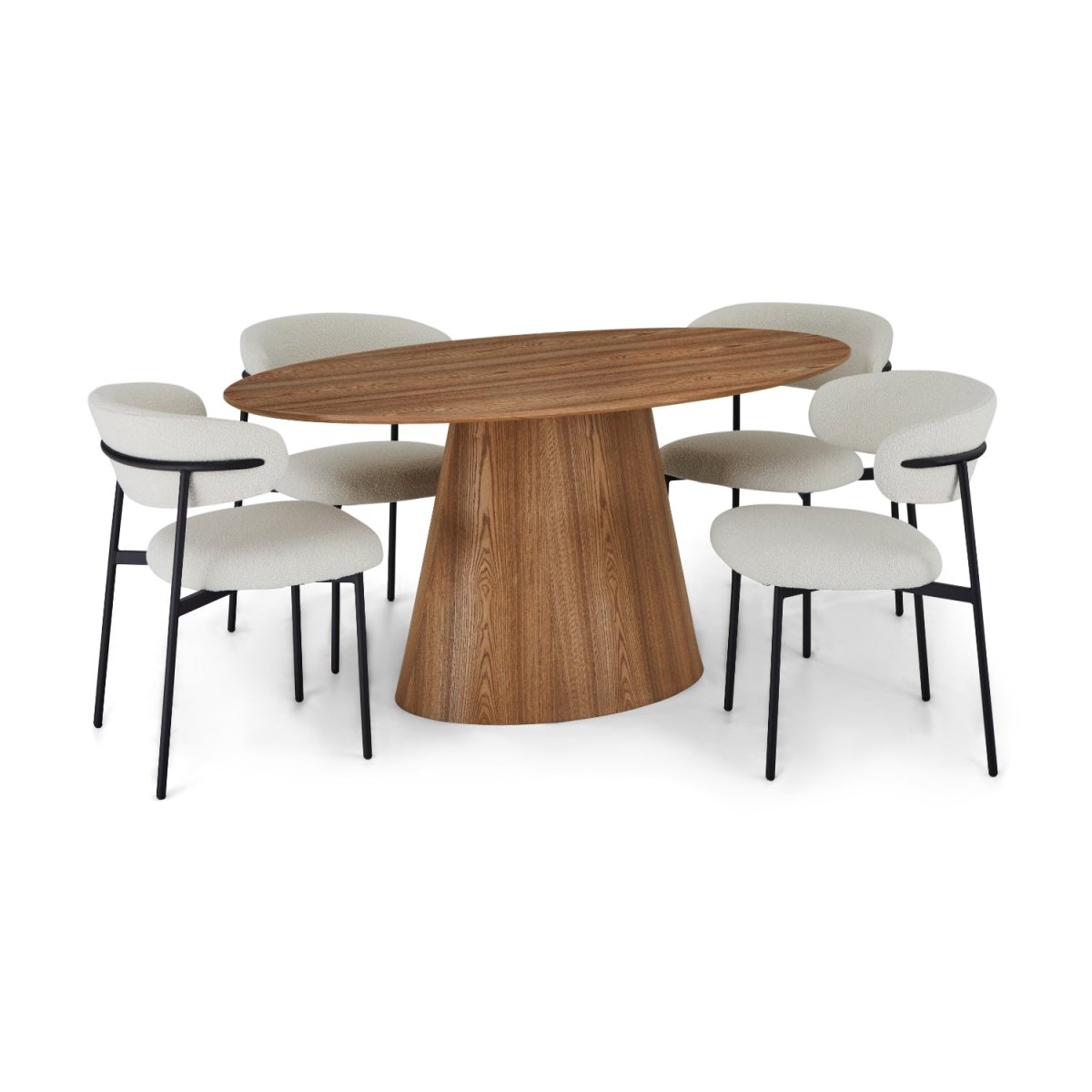 Ovaler Esstisch 160x90 cm - Wildeiche