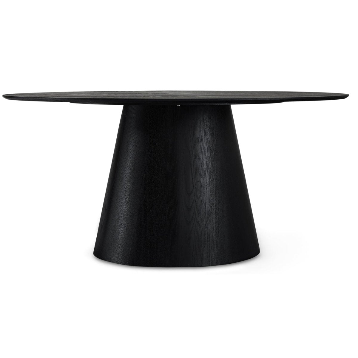 Ovaler Esstisch 160x90 cm - Eiche Schwarz