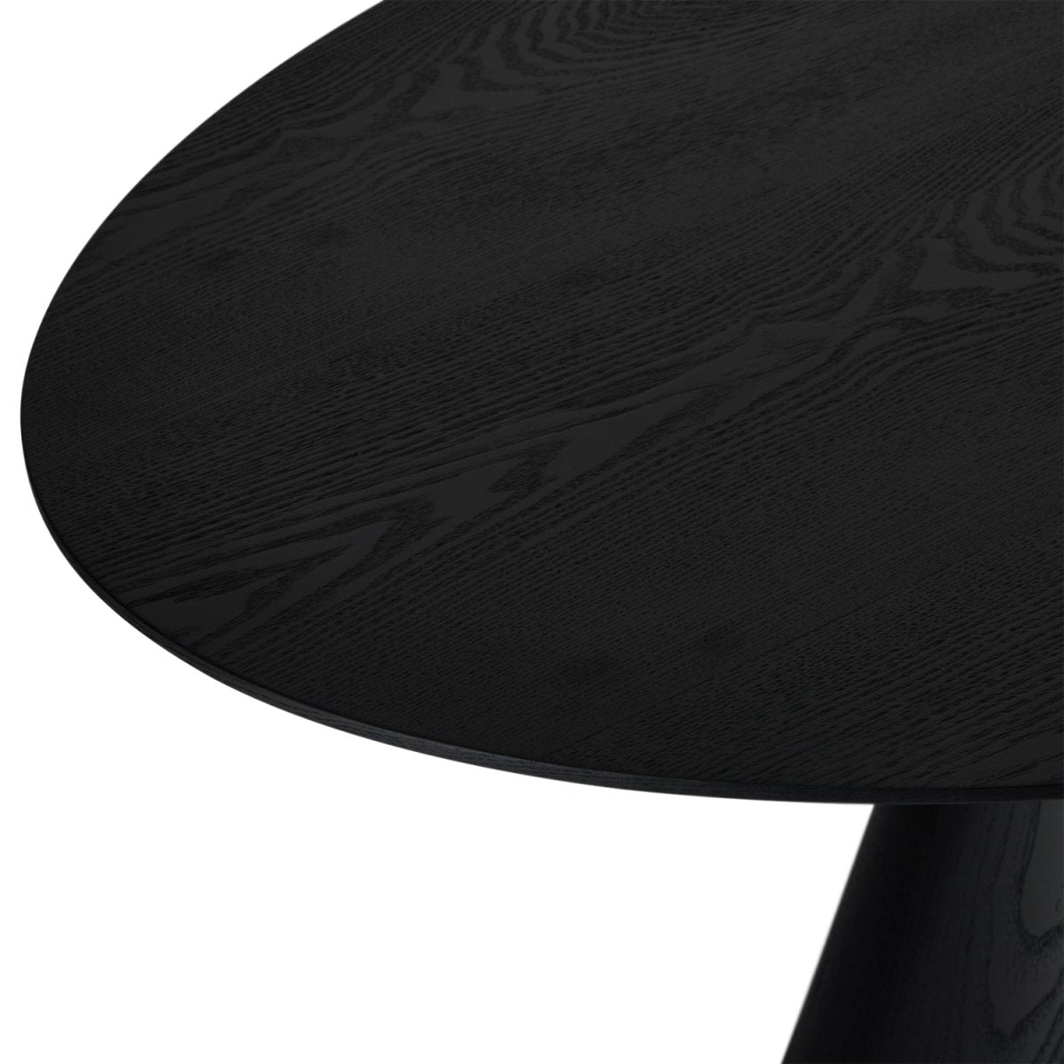 Ovaler Esstisch 160x90 cm - Eiche Schwarz