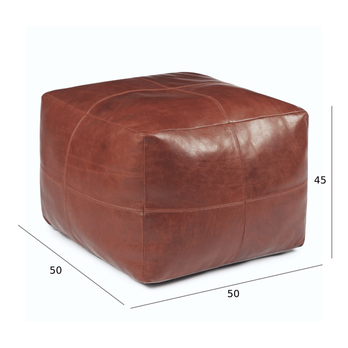 Tenna Pouf 50x50x45 cm - Braun