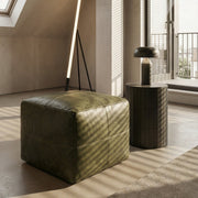 Tenna Pouf 50x50x45 cm - Olivgrün