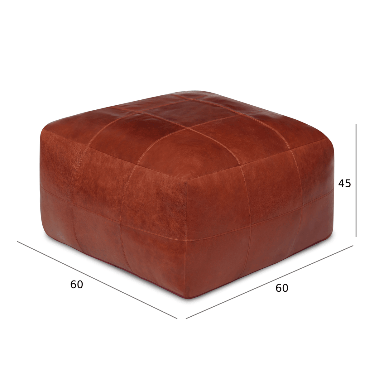 Tenna Pouf 60x60x45 cm - Braun