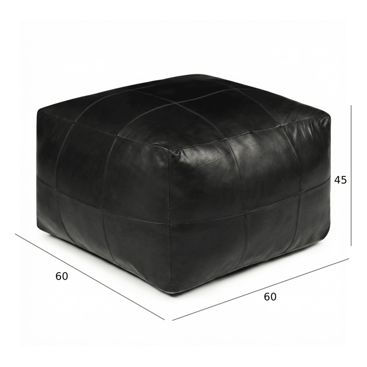 Tenna Pouf 60x60x45 cm - Schwarz