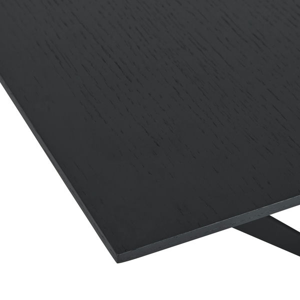Ausziehbarer Esstisch Tokyo 200–250 cm Eiche Schwarz
