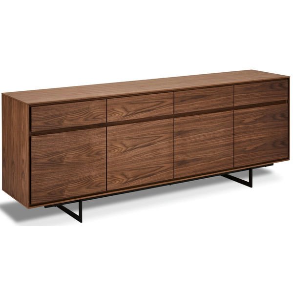 Sideboard mit 4 Türen - 205 cm breit - Amerikanische Walnuss