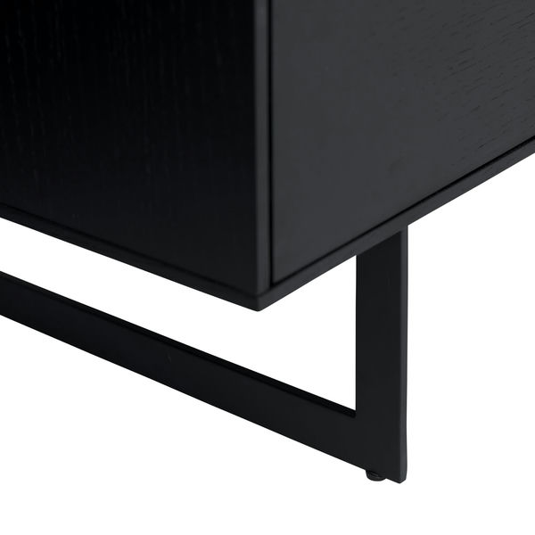 Sideboard mit 4 Türen - 205 cm breit - Schwarz