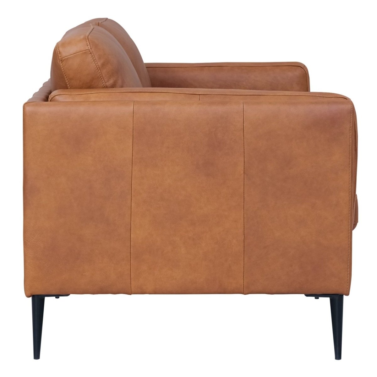 2-Sitzer Ledersofa - Echtleder Cognac Braun